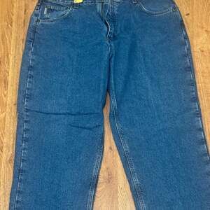Carhartt Flannel Lined Jeans Men's 42X32 Relaxed Fit Medium Wash Denim Workwear